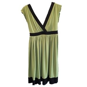 London Times - Green Empire Waist Dress - Size 8